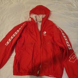 OTTO Red Hooded Nylon Sport Jacket